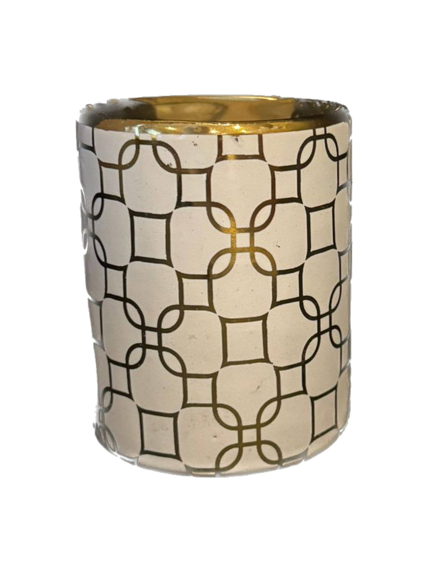 Brûle parfum géométrique doré