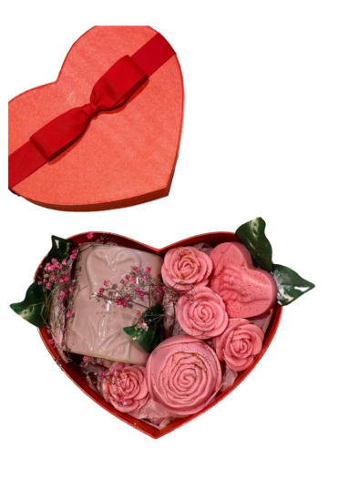 Boîte cadeau en forme de coeur